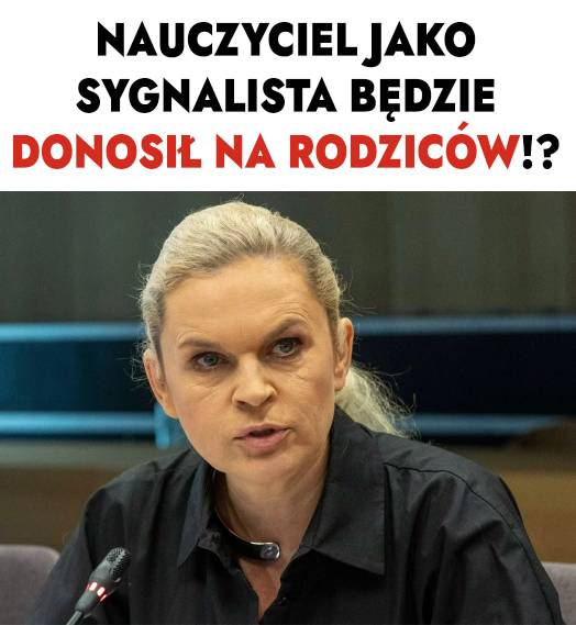 PUsiadek's tweet photo. Nauczyciel jako sygnalista będzie donosił na rodziców!?
NOWE WYTYCZNE NOWACKIEJ

Szkoła ma coraz częściej oceniać stan psychiczny dziecka i "funkcjonowanie w rodzinie" na wzór unijny. Tu kończy się pomoc, a zaczyna wchodzenie z butami w dom!

Reforma oświaty, która wchodzi etapami, kładzie ogromny nacisk na "dobrostan psychiczny" uczniów, "rozpoznawanie problemów emocjonalnych" i "ocenę funkcjonowania ucznia w środowisku". Nauczyciele mają być szkoleni z wychwytywania sygnałów kryzysu. Brzmi jak troska. Ale kryje się w tym poważne zagrożenie, o którym trzeba mówić otwarcie.

Jeden z nauczycieli ujawnił, że zgodnie z wytycznymi od dyrekcji ma od września stać się sygnalistą, który będzie donosił np. na szybki spadek wagi czy stres. Wszystko w celu zgłoszenia tego do opieki społecznej.

Nauczyciel to nie psychiatra ani pracownik socjalny. Gdy jego zadaniem staje się ocenianie, czy dziecko jest zamyślone, smutne albo schudło, i wyciąganie z tego wniosków o sytuacji rodzinnej, robi się z niego obserwator życia prywatnego rodziny. A stąd już tylko krok do uruchamiania instytucji, które zapukają do drzwi i zażądają wyjaśnień.

Każde dziecko bywa smutne, zmęczone czy zamknięte w sobie. To normalna część dorastania, a nie dowód, że w domu dzieje się coś złego. Jeśli państwo zacznie traktować takie sygnały jako powód do interwencji, żaden rodzic nie będzie pewny, czy zwykły gorszy tydzień dziecka nie ściągnie mu na głowę urzędnika.

To rodzice mają prawo i obowiązek wychowywać własne dzieci. Nie szkoła, nie samorząd, nie urząd. Państwo może rodzinę wspierać, gdy ta poprosi o pomoc, ale nie może jej zastępować ani nad nią czuwać jak nadzorca.

Autorytet rodzicielski to fundament zdrowego społeczeństwa. Osłabianie go, choćby pod najszczytniejszym hasłem, uderza w samo serce rodziny. A rodzina to nie jest sprawa państwa. To sprawa rodziców.⁩
