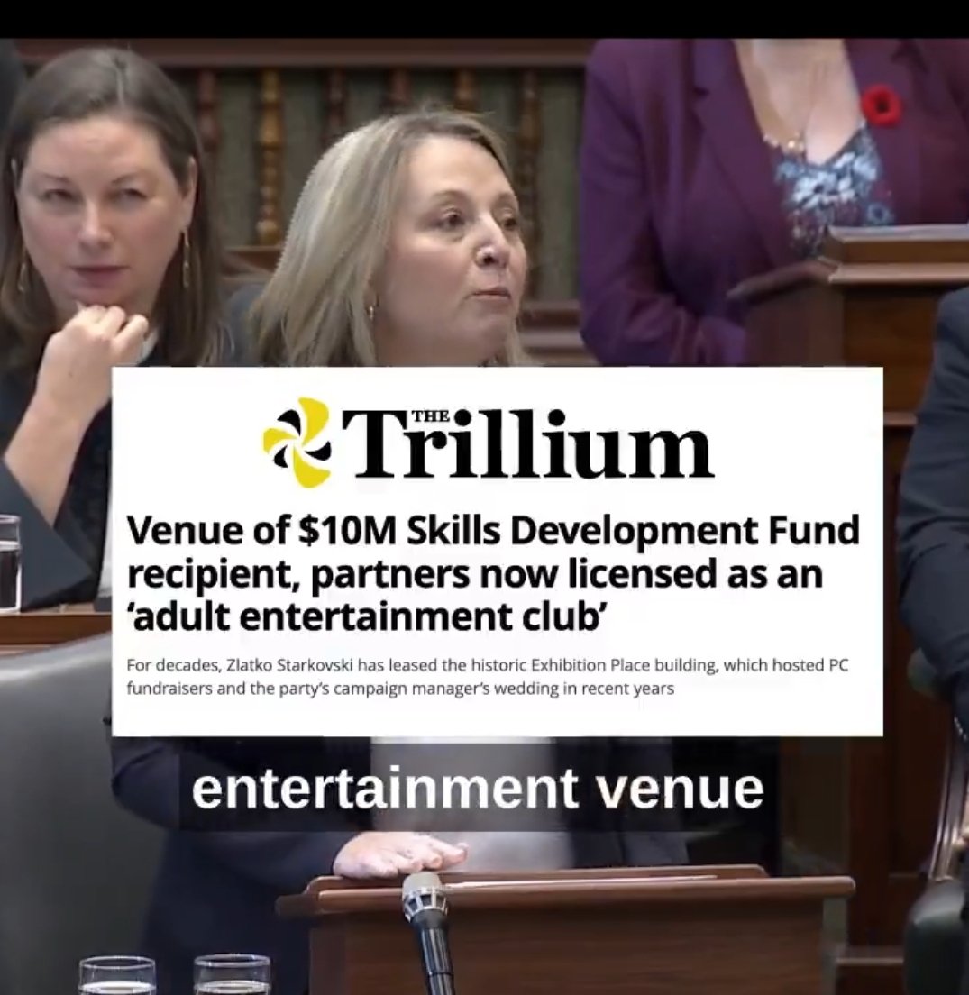 Freire1Pb's tweet photo. Watch Ford (spoiled man child) have a massive tantrum after Marit Stiles said, "Every day not only a new headline with more job losses....but another conservative insider maybe a STRIP CLUB owner or maybe not cashing in this this gov pay to play scheme."
https://t.co/LMOwLvXwdL https://t.co/ObtjnkZpdV