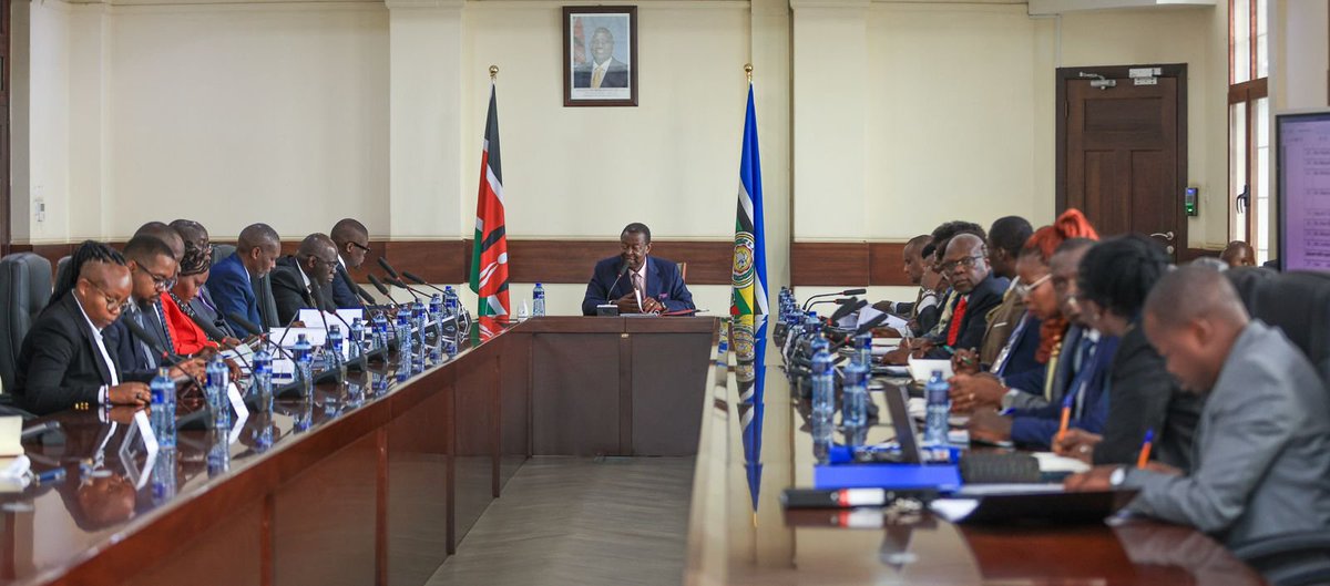 MusaliaMudavadi's tweet photo. Nairobi's transformation demands coordinated action, sustained commitment and the timely delivery of results that improve the lives of its residents.

I chaired the Third Joint Steering Committee (JSC) meeting on the implementation of the National Government–Nairobi City County Government Cooperation Agreement under the Nairobi Rising Programme, where we reviewed progress on key interventions agreed during our previous meeting.

Our discussions focused on accelerating delivery in critical sectors including water and sanitation, roads and infrastructure, security, street lighting, markets, drainage and urban connectivity. These are projects that directly impact the daily lives of Nairobi residents by improving mobility, public safety, sanitation, access to markets and the overall quality of urban living.

As we begin a new financial year, I emphasized the need for urgency, accountability and a results-oriented approach to ensure that commitments are translated into visible progress on the ground.

We also agreed that our next meeting should be accompanied by a comprehensive Presidential Progress Report capturing achievements, outstanding actions and priority areas requiring further intervention.

With an investment portfolio of KShs. 80 billion, the Nairobi Rising Programme represents a bold partnership between the National and County Governments to modernise the capital, strengthen its competitiveness, attract investment and create a cleaner, safer and more prosperous city for all Kenyans.