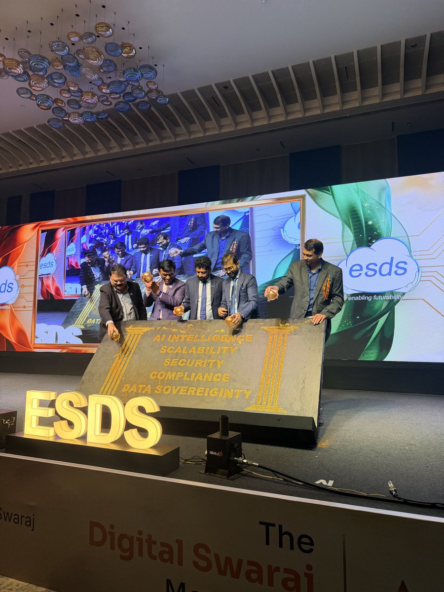 ESDSPiyush's tweet photo. Today, we launch Swaraj Cloud. 🇮🇳

Built in India. Governed in India. Powered by AI.

Advancing India's digital sovereignty with secure, scalable cloud infrastructure for the future.

Digital India gave us the vision. Swaraj Cloud is how we build it. ✨

#SwarajCloud #ESDS https://t.co/oBWmQcryQT