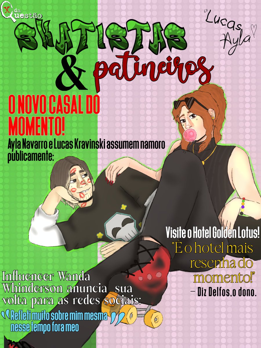 lioncourtiranha's tweet photo. DIA 2 — Shipps!!💚❤️
#KravinskiWeek2026

O CASAL MAIS RESENHA DO MOMENTO A CHE E O CA‼️
(inspo naquela arte de gothjock da sat)

#XdaQuestãoRPG @acervokravinski https://t.co/WelQcu5Zjf