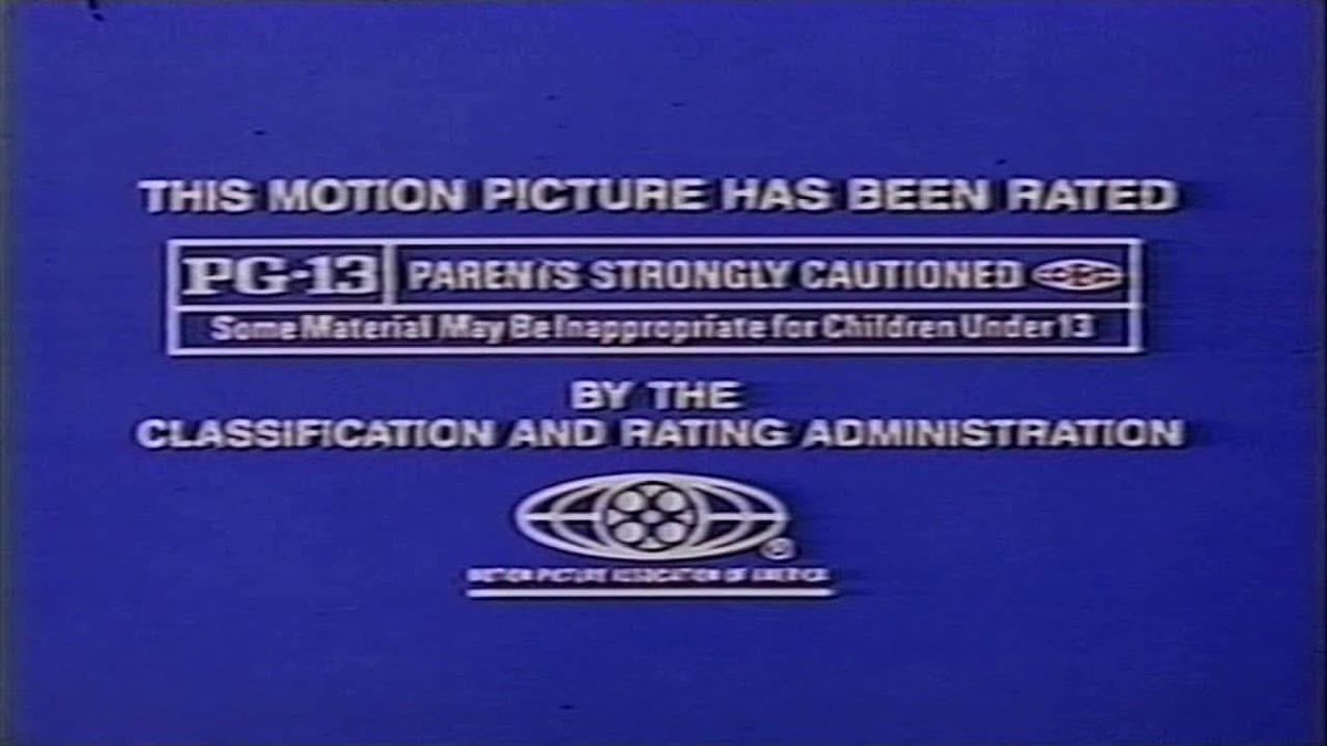 alec_behan's tweet photo. On this day in 1984, the PG-13 rating was introduced by the Motion Picture Association (MPA). https://t.co/XHBr0wDaCv