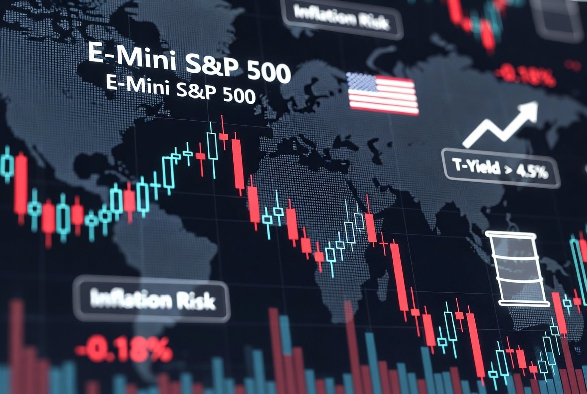 RacsoTrader's tweet photo. Los futuros del E-Mini S&P 500 están operando hoy ligeramente a la baja, cayendo -0,18% mientras los vientos en contra macroeconómicos vuelven a imponerse tras una fuerte semana de ganancias.

La caída de hoy sigue a un rally de varios días: los futuros subieron +1,4% el 29 de junio por los avances diplomáticos entre EE. UU. e Irán y la caída de los precios del petróleo, y luego sumaron otro +0,4% para cerrar el segundo trimestre el 30 de junio.

El retroceso de hoy refleja una mayor cautela, ya que las conversaciones de alto el fuego entre EE. UU. e Irán volvieron a romperse, empujando al alza los precios del petróleo y reavivando los temores de inflación y de subidas de tasas.

Con los rendimientos del Tesoro por encima de 4,5% y el CME FedWatch de la Fed marcando aproximadamente una 64% de probabilidad de una subida de tasas en septiembre, el contexto macro sigue siendo difícil.

El catalizador clave a corto plazo es el mercado laboral: hoy está en foco el informe ADP de empleo y el viernes el dato de Nonfarm Payrolls; una lectura más fuerte de lo esperado podría reforzar el sesgo restrictivo de la Fed y presionar aún más a las acciones.