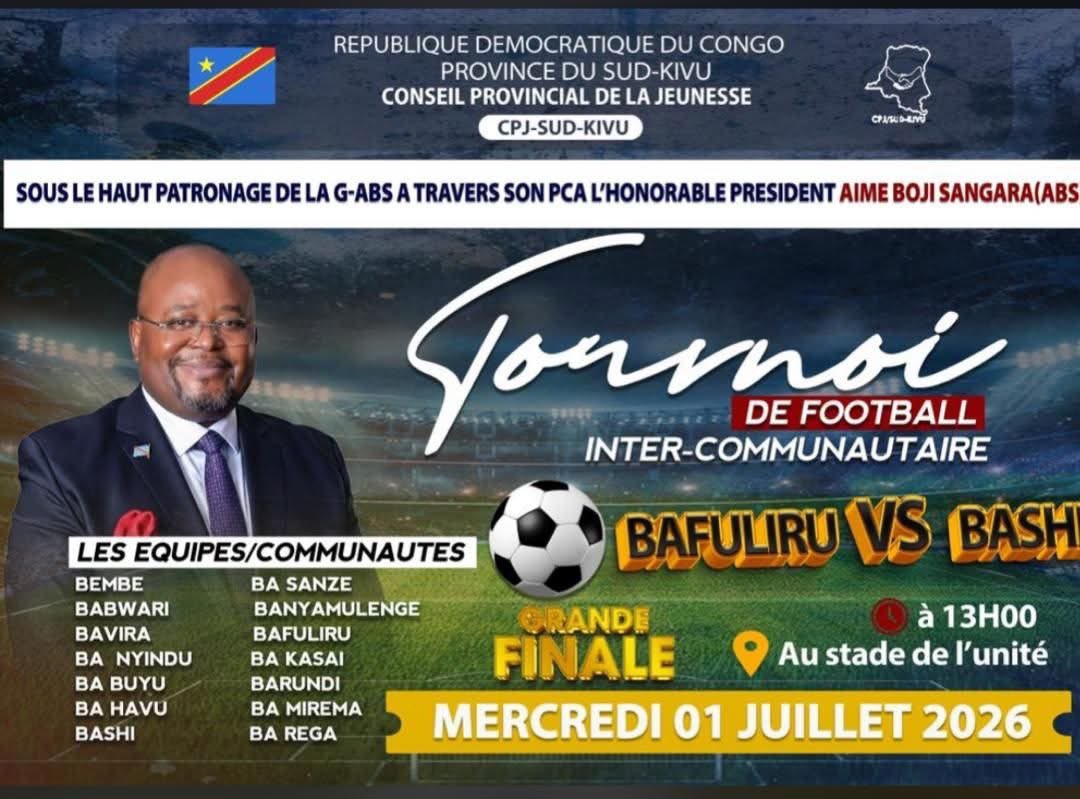 MEsperance23871's tweet photo. ⚽️ Finale du Tournoi de la Cohésion Le Cinyabuguma face aux Bafuliru, une affiche historique sous le signe du vivre-ensemble.

Félicitations et merci à l’Honorable Aimé Boji Sangara d’avoir initié cet événement fédérateur qui rassemble nos communautés dans la paix et la joie. Que la fête soit belle et que le fair-play triomphe ! 🤝@ @JbBaderha @balola_n @ArchiKarhebwa