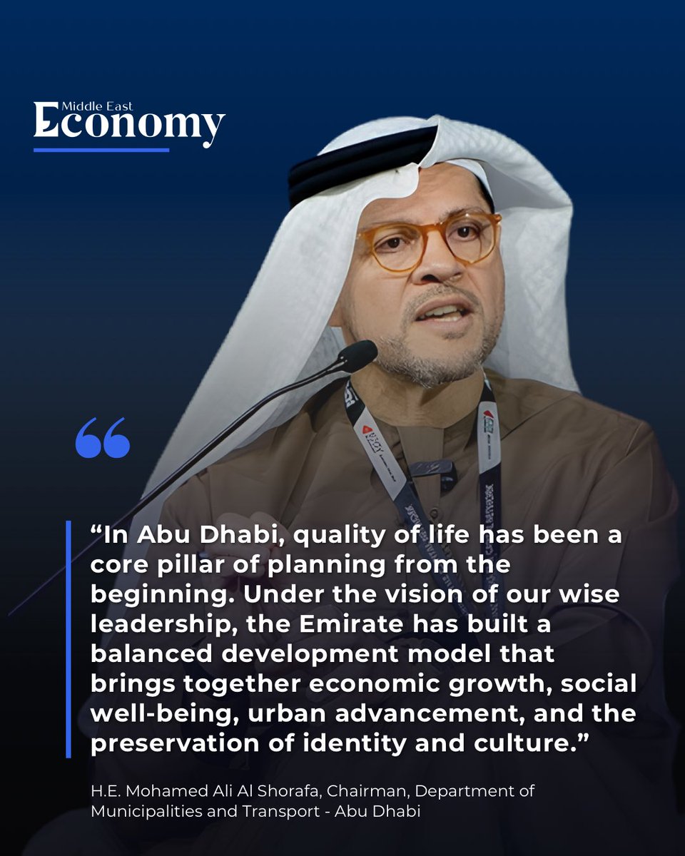 Economy_ME's tweet photo. At LIVEX 2026, H.E. Mohamed Ali Al Shorafa emphasizes quality of life as a core pillar of Abu Dhabi’s long-term planning and investment vision.

“The best places to live are the best places to invest,” he says.

#AbuDhabi #Investment #QualityOfLife https://t.co/ImtDu2cfLZ