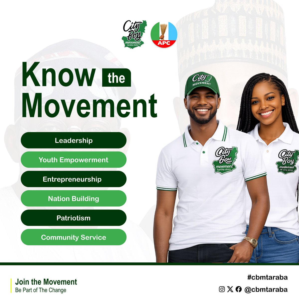 CBMTaraba's tweet photo. Welcome to July 🎉 🇳🇬
A new month brings new opportunities to serve, lead, and make a difference. As we begin this new chapter, take a moment to know the movement that's inspiring young Nigerians to be part of nation-building. https://t.co/M2LGp15srl