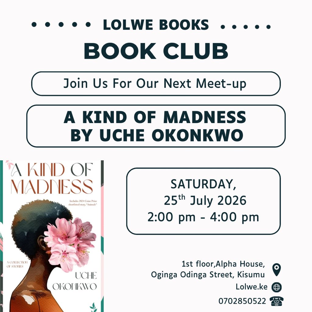 LolweBooksKE's tweet photo. ‘A Kind of Madness’ unravels the tensions between mothers and daughters, husbands and wives, best friends, siblings, and more, inviting us all to consider the question: why is it that the people and places we hold closest are so often the ones that drive us to madness?

In store https://t.co/JoMBgM5a9p