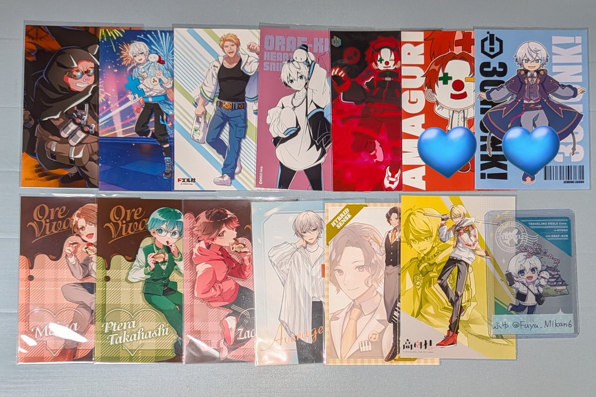 Fuyu_Mikan6's tweet photo. 【交換】ドズル社　ブロマイド　L判

譲　画像１、２の数字（現物画像３）
　　旧ブロマイド（画像４）
※💙初期スレ有りのためオマケでお付け出来ます。

求　画像１枚目の❤各１
　　※集合優先

なるべくまとめてだと嬉しいです
郵送希望
お気軽にお声がけください https://t.co/JpyjppT6Wa