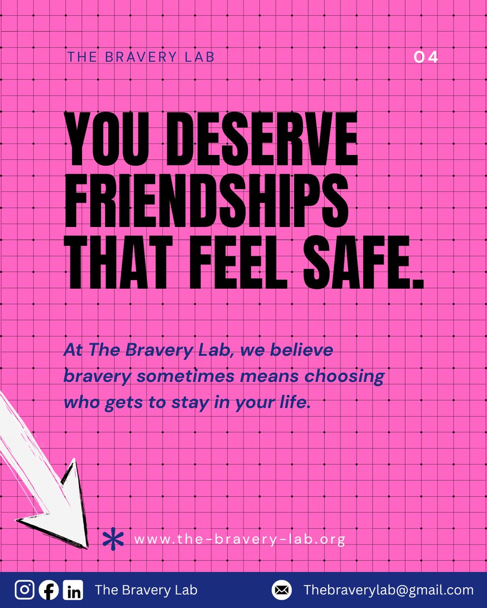 thebraverylab's tweet photo. Not every friendship is meant to last forever, and that’s okay. 🤍
This one’s for every girl who stayed too long in a friendship that was making her smaller.
#InspiringBravery #TheBraveryLab #BraveryForEveryone #GirlFriendships #GirlsEmpowerment https://t.co/aWPlAYLCpB