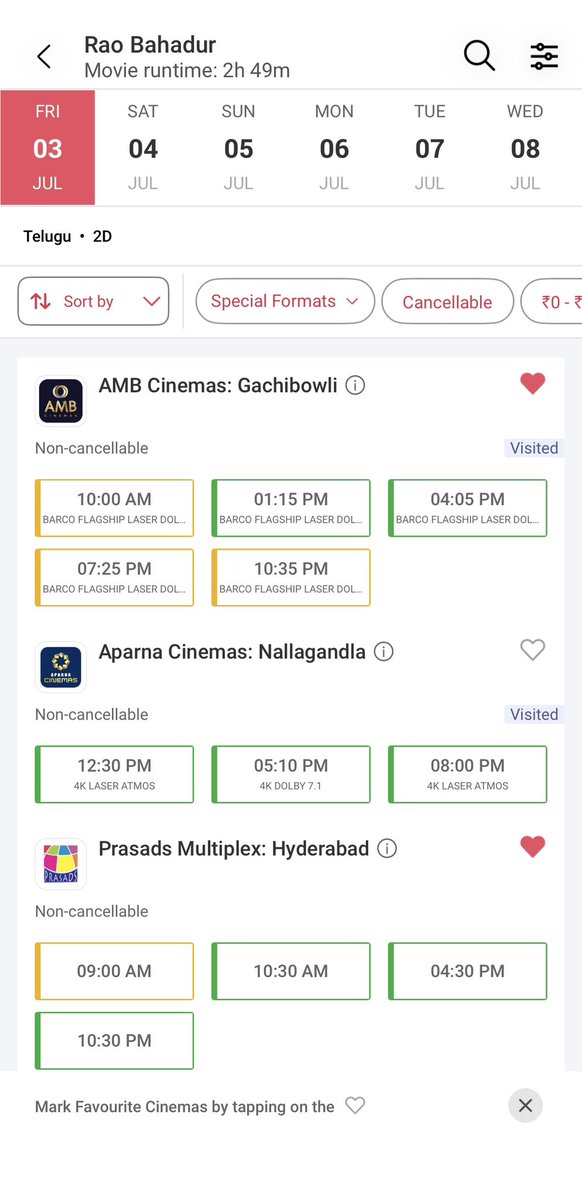 Kvsr2k's tweet photo. Sad to see #RaoBahadur not getting a single show in HDR by Barco Screen 1 at AMB, especially when it’s presented by GMB Entertainment. With its visuals and cinematography, it deserved that experience. Since #Nagabandham has the screen, they could’ve shared a few shows. https://t.co/2Xo8wh3uOJ