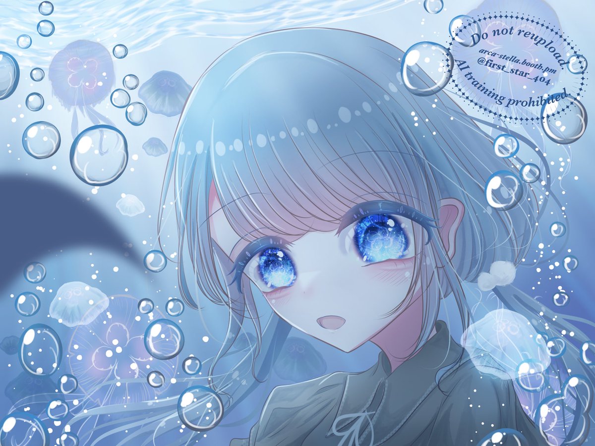 first_star_404's tweet photo. 水色&amp;きらきらな女の子をよく描きます🌌
作風やコンセプト近い方いましたら繋がりたいです🩵
 #初夏の創作クラスタフォロー祭り
 #絵描きさんと繋がりたい https://t.co/DwhhiealgO