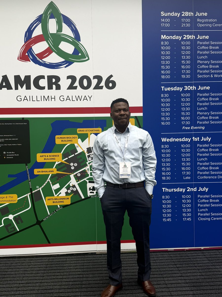 olorunwababs's tweet photo. I just arrived Galway, Ireland 🇮🇪 attending the International Association for Media and Communication Research (IAMCR) Conference, one of the world’s largest gatherings of media and communication scholars.

This year, I am presenting two papers that explore questions emerging at the intersection of my research at and practice on media innovation, and digital policy initiatives across Africa.

One of the things I value most about conferences like this is the opportunity to move between policy conversations, newsroom practice, and academic scholarship. Each brings a different perspective, but together they offer a richer understanding of how technology, media, and governance are reshaping our societies.

It is always a privilege to contribute to these global conversations while bringing insights and evidence from Africa into the room.