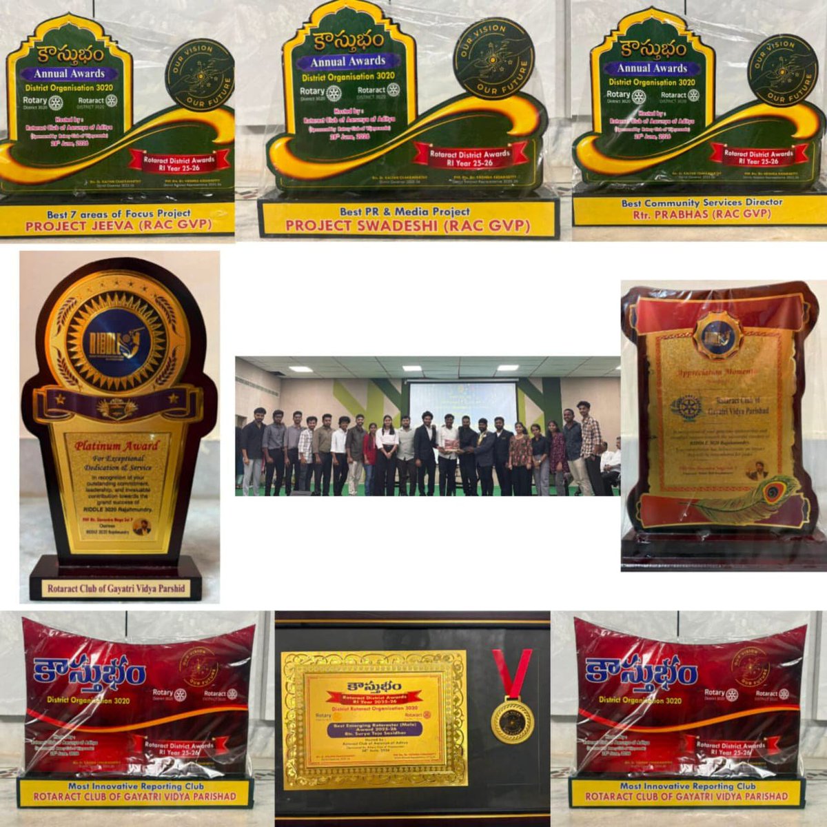 racgvp's tweet photo. RACGVP proudly won 8 District Awards at the Rotaract District Awards RI Year 2025–26, recognizing excellence in service, leadership, and innovation. This milestone reflects the dedication of every Rotaractor and our commitment to creating lasting community impact. https://t.co/hPxEdCaHvE