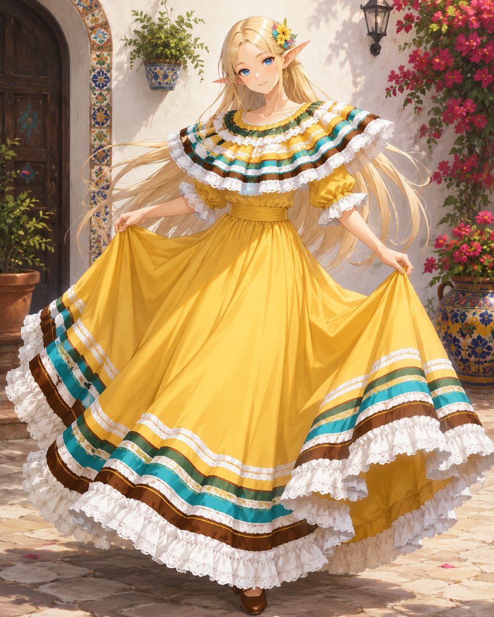 メキシコっぽい衣装プロンプト💫 メキシコの伝統衣装を参考に衣装