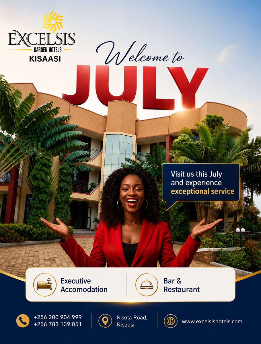 excelsisuganda's tweet photo. Welcome to July 2026
#july #newmonth #accomodation #FoodieLife https://t.co/IL8u8hYoIJ