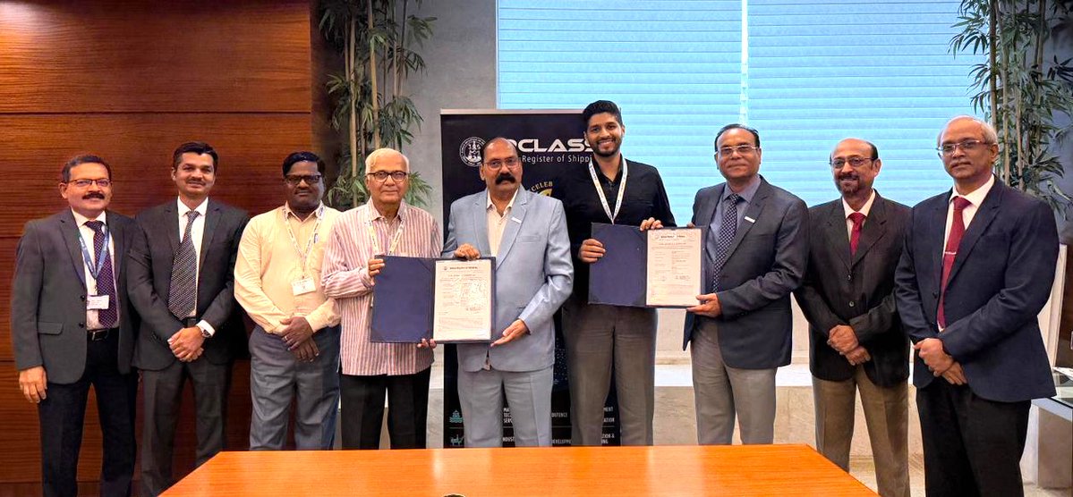 irclass's tweet photo. Indian Register of Shipping @irclass Awards Type Approval Certificate to Indias First Indigenously Built Totally Enclosed Lifeboats. Read the press release here👉https://t.co/12e1V5YB8J

#shipbuilding #india #compliance #marines #sustainability #technology #shipping #maritime https://t.co/UbhA0umThz
