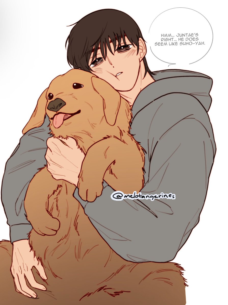 melotangerines's tweet photo. Sieun as a dog owner 🐕 
Suho as a cat owner  🐈‍⬛

Where their friends went and told them that their pets remind them of certain people- https://t.co/AQXIvQ3VfD