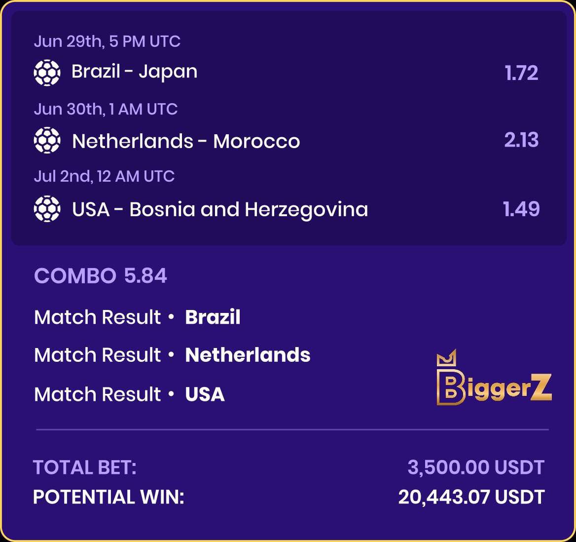 sweetchoco858's tweet photo. Big energy for this combo. Am I crazy for backing the USA here?
World Cup betting is dangerous, but I’m feeling lucky
https://t.co/YyobYbsV3Z feels fresh. https://t.co/ESi2pClFXd
