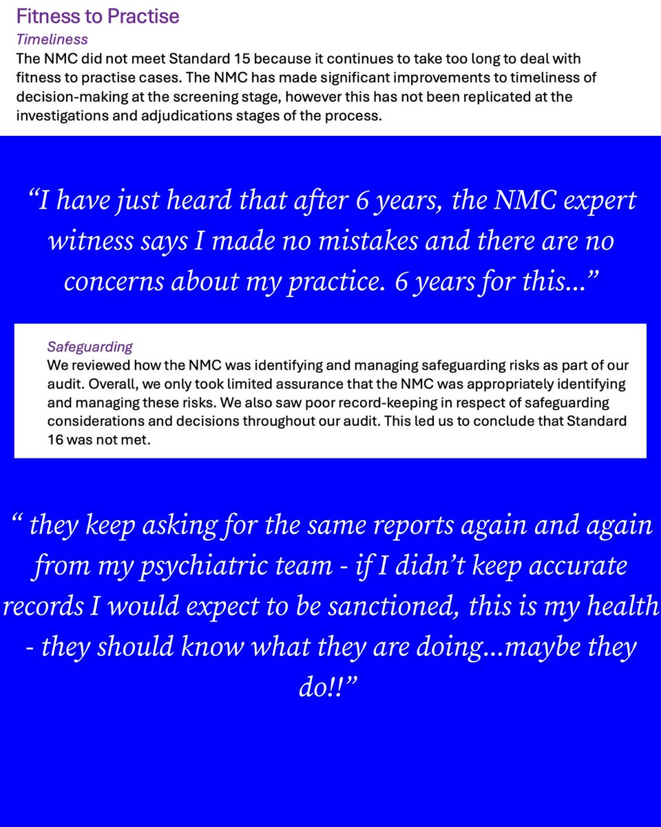 _nmcwatch's tweet photo. The PSA have shown decline in effectiveness of the NMC. Secretary of State aware of these ongoing failings. No accountability over the continued misspend of our fees - no governance over timeline for "improvements" #proportionateregulation #regulatenotlitigate #ReformNMCNow https://t.co/M8uKZRevV8