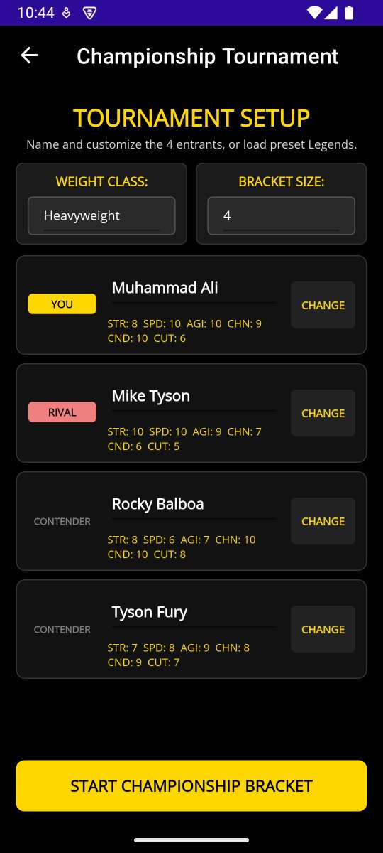 AnyKeyFitness's tweet photo. Simulated a Heavyweight Tournament in my boxing engine and it was chaos. Muhammad Ali stops Mike Tyson in Rd 4 for the belt (after a surprise semi-final appearance by Rocky Balboa) 🤯

Boxing fans, is this realistic?

Run your own brackets on Android: https://t.co/OsSHbhm889 https://t.co/uQfFnHFvPj
