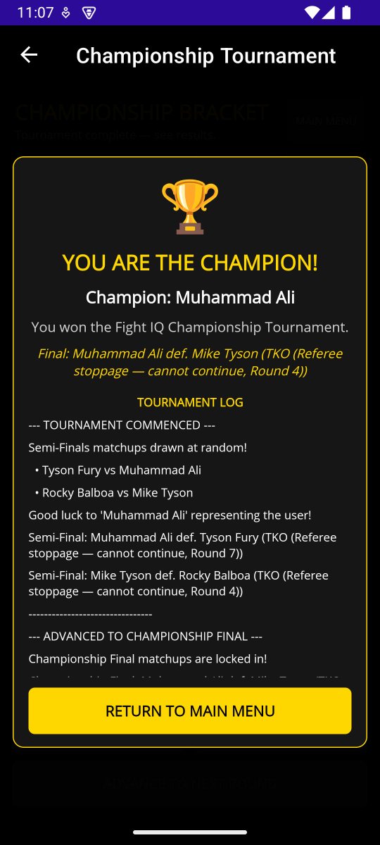 AnyKeyFitness's tweet photo. Simulated a Heavyweight Tournament in my boxing engine and it was chaos. Muhammad Ali stops Mike Tyson in Rd 4 for the belt (after a surprise semi-final appearance by Rocky Balboa) 🤯

Boxing fans, is this realistic?

Run your own brackets on Android: https://t.co/OsSHbhm889 https://t.co/uQfFnHFvPj
