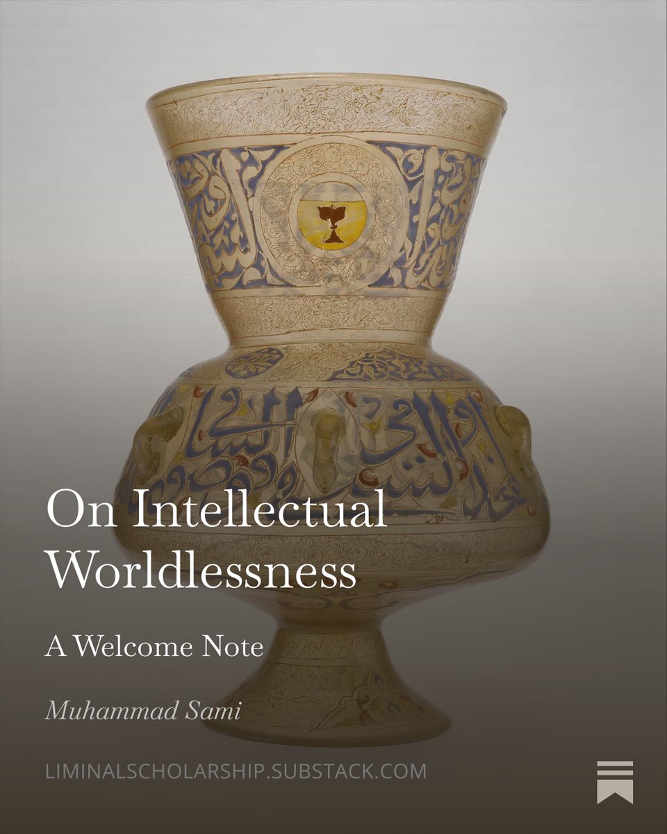 muhsami_'s tweet photo. On Intellectual Worldlessness 
A Substack Launch Post https://t.co/r8ia5uiYae