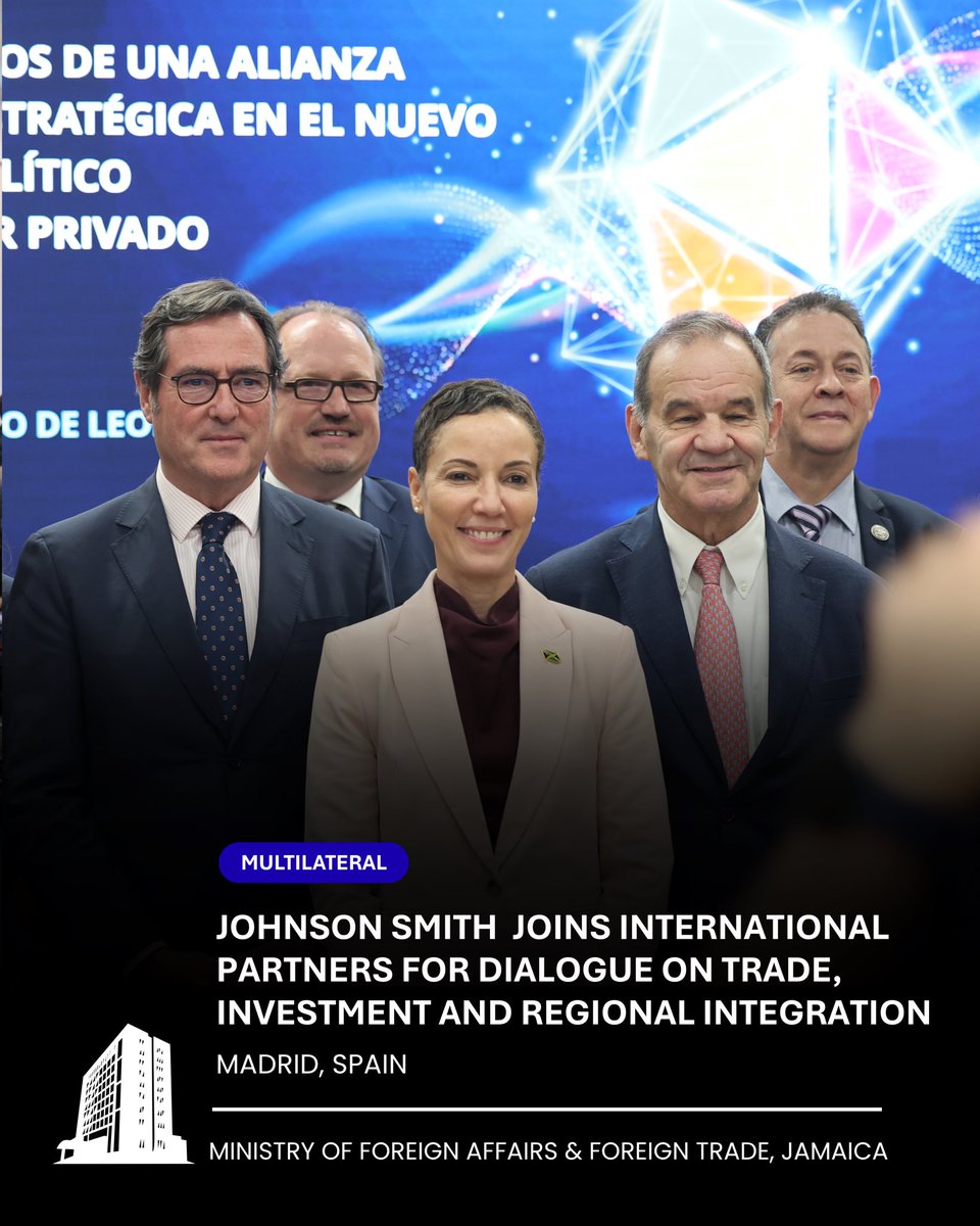 mfaftja's tweet photo. On the margins of the OECD Ministerial Dialogue for Latin America and the Caribbean, Foreign Minister, Senator the Honourable Kamina Johnson Smith, joined regional and international partners for discussions on business, trade blocs and private sector growth.

The Minister also discussed with stakeholders from the public and private sectors the importance of trade integration and regional resilience in Latin America and the Caribbean (LAC), emphasizing the need to build bridges between countries and existing institutions.