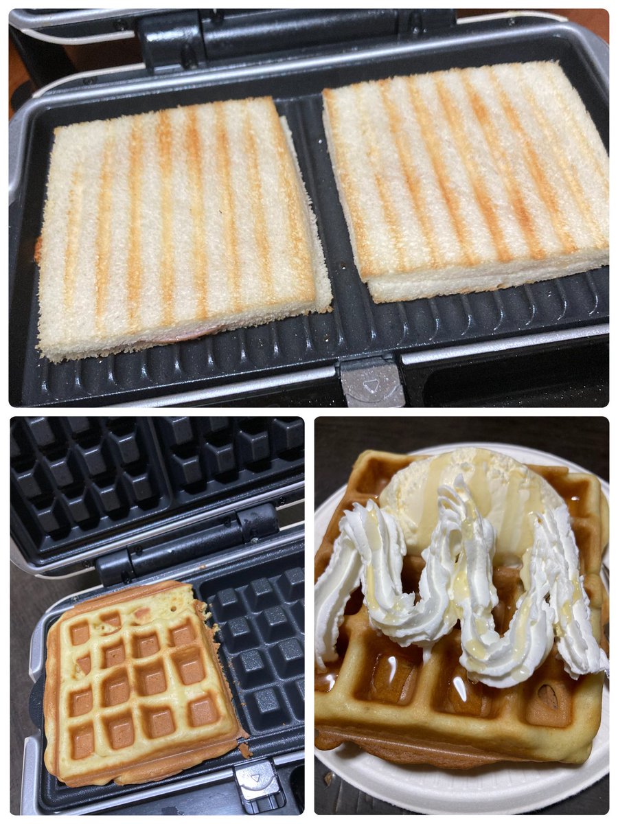usairochannel's tweet photo. ①ロピア
ハラミをキャベツで炒め、柚子胡椒で食べたらおいしいとの事で、肉・鰻・サーモン・惣菜・スイーツと大量購入🛒

②とんと
人気メニューの黒モダンを注文🦑
インパクトあるけどリピあり✨

③一風堂
店舗限定のとんこつ醤油も美味💕

④最近、ホットサンド＆ワッフルを焼くのにハマってます😊 https://t.co/6gzHUaZDhu