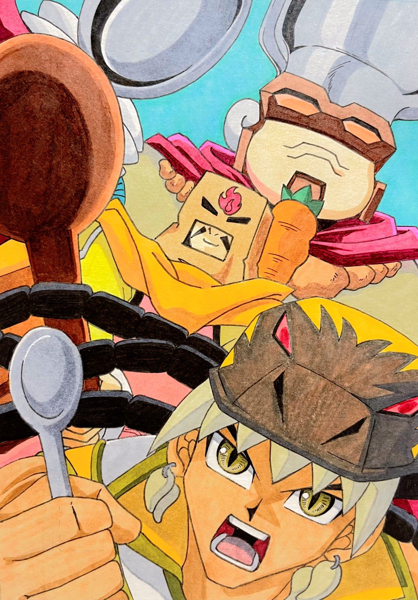 Ruka35480347's tweet photo. 遊戯王GX
第63話「剣山vsカレー魔人！スパイシーデュエル」のイメージ絵 https://t.co/bPfsc2Tl2T
