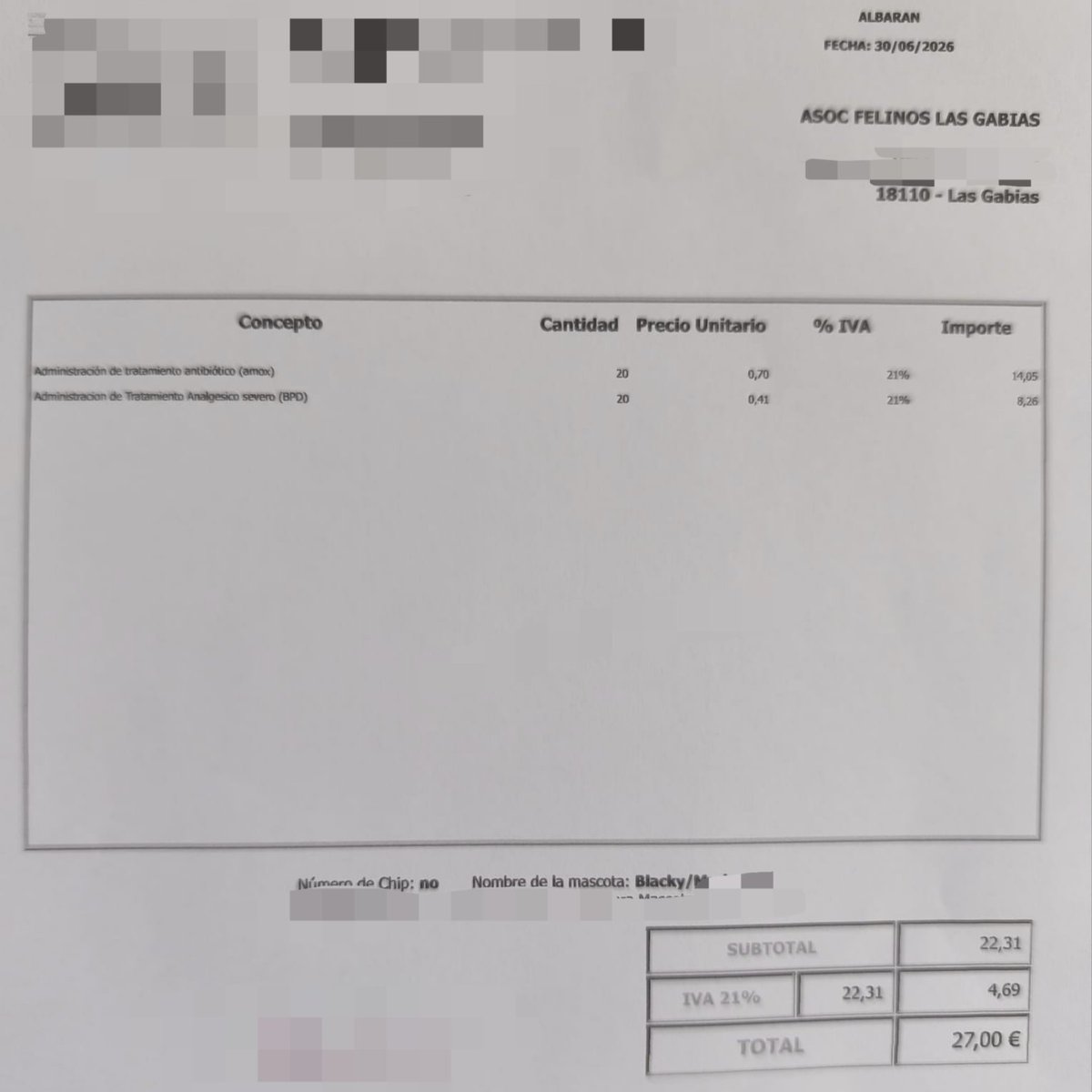 Felinos_Gabias's tweet photo. 🆘🆘 #BLACKY YA ESTÁ EN CASA 🥺💪🏻, PERO NOS FALTAN 448'01€ DE SU FACTURA 😱😭🙏🏻🆘🆘 #ayuda #granada https://t.co/xvcUPjQf0Q