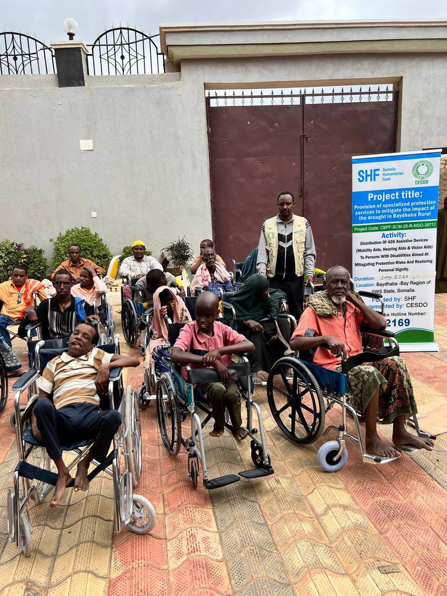 CESDOORG's tweet photo. 426 persons with disabilities in Baidoa now have greater independence and safer access to services through the provision of assistive devices. Every device is a step toward dignity, inclusion, and protection
#DisabilityInclusion #Protection #HumanitarianAction #SHF https://t.co/pXRLCtwsN7