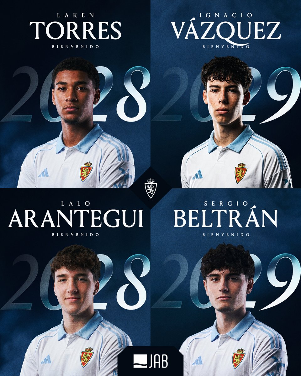 RZcantera's tweet photo. 💙⚽️ Situación actual de la plantilla del 𝑫𝒆𝒑𝒐𝒓𝒕𝒊𝒗𝒐 𝑨𝒓𝒂𝒈𝒐́𝒏 

🆕 Se incorporan cuatro jugadores: Laken Torres, Ignacio Vázquez, Lalo Arantegui y Sergio Beltrán ‘Ratón’

🔍 Consulta toda la información del filial zaragocista