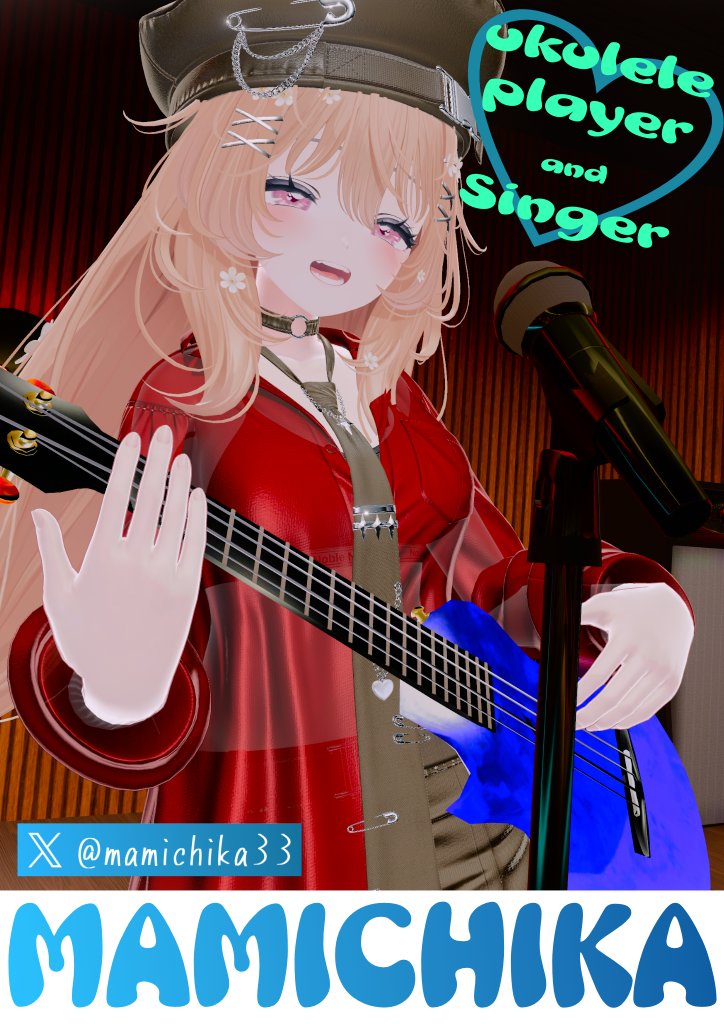 mamichika33's tweet photo. 《お知らせ》

mamichika、
Vketのステージで歌います！
🤩🤩🤩✨️✨
ウクレレで作ったオリジナル曲、
ぜひ聴きにきて!
応援してくださーーーい!!!
 #まみちかのお庭  #VRChat  #Vket https://t.co/zz0bmoIoyQ