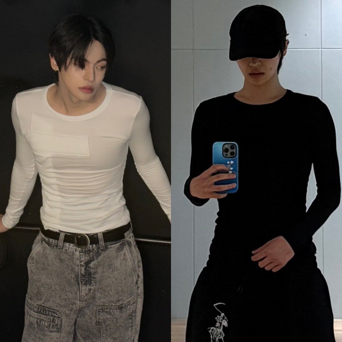 arilovesleowon's tweet photo. which one do you prefer? 

white 🤍                                  black 🖤 https://t.co/0zNyHhdp3U