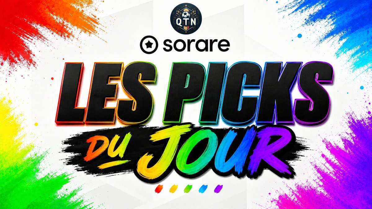 QTNSorare's tweet photo. 🎨 𝗟𝗘𝗦 𝗣𝗜𝗖𝗞𝗦 𝗗𝗨 𝗝𝗢𝗨𝗥 𝗦𝗢𝗥𝗔𝗥𝗘 𝗖𝗢𝗟𝗢𝗥𝗦 🎨

👇 Découvrez un five intéressant pour aujourd'hui 

🔥 JOUR DE MATCH 🇧🇪

💙 &amp; 🔃 très apprécié pour soutenir le partage gratuit d'une partie du contenu 🤝

Thread de 5 picks du jour 👇🧵 https://t.co/pErIYTvgMP