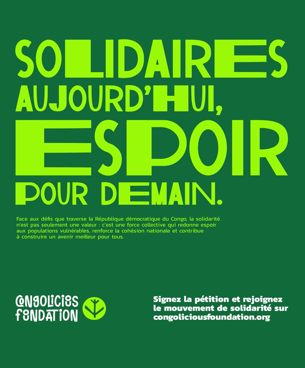 ASBLCF's tweet photo. 🇨🇩 Le Congo a besoin de notre solidarité.

Ensemble, luttons contre la faim, la pauvreté et les inégalités. Signez la pétition de Congolicious Foundation et partagez-la. Chaque signature compte.

Signez ici : https://t.co/UBDhCVfxkh

#SolidairesAujourdhui #EspoirPourDemain #RDC https://t.co/Cc0g6dk20M