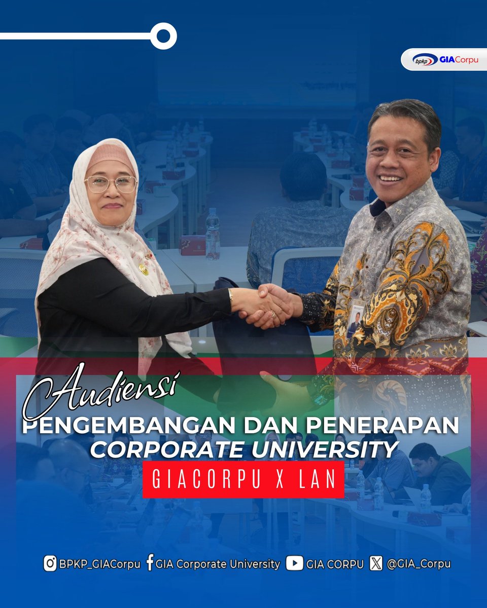 GIA_Corpu's tweet photo. Pusdiklatwas BPKP menerima kunjungan audiensi dari Lembaga Administrasi Negara (LAN RI) dalam rangka diskusi penguatan tata kelola Corporate University (Corpu), Rabu (24/6).

Melalui sesi berbagi praktik baik, Pusdiklatwas BPKP memaparkan penerapan Learning Value Chain (LVC), https://t.co/H2GQpZNRM0