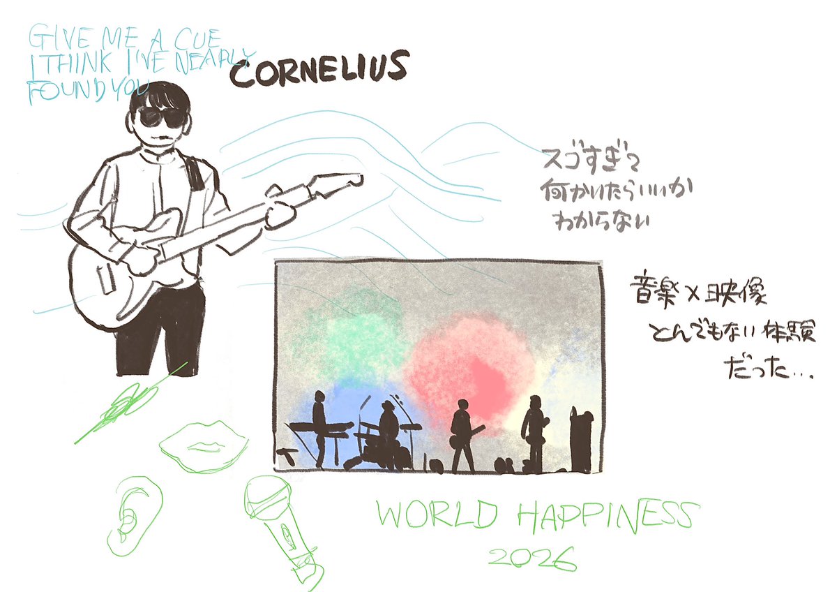 Gooska_'s tweet photo. 断片的すぎるワーハピ思い出メモ
coneliusで衝撃を受けすぎて脳みそ溶けている https://t.co/bMVHJJggdy