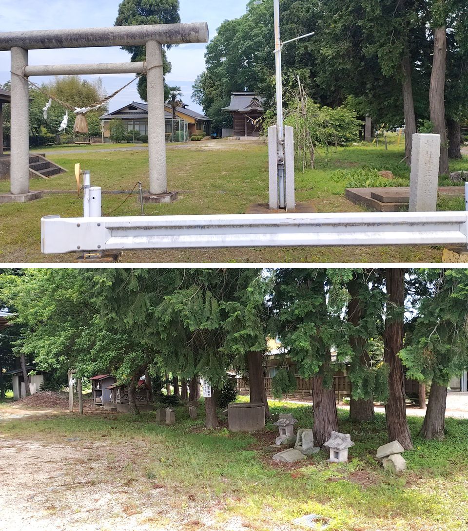 atsu_oha's tweet photo. 茨城県水戸市の（岩根町）山王神社の御朱印
御朱印は水戸八幡宮にて
県道356号が那珂川を渡る那珂西大橋南900mの国道123号と那珂川の中間
室町末期に那珂川増水し上流の那須地方から神像流れ着き祠宇を造り鎮守として祀ったのが始まりらしい
手入れされた開けた広場の様な境内ですが欅等の大樹も複数 https://t.co/rAuPIdThMP