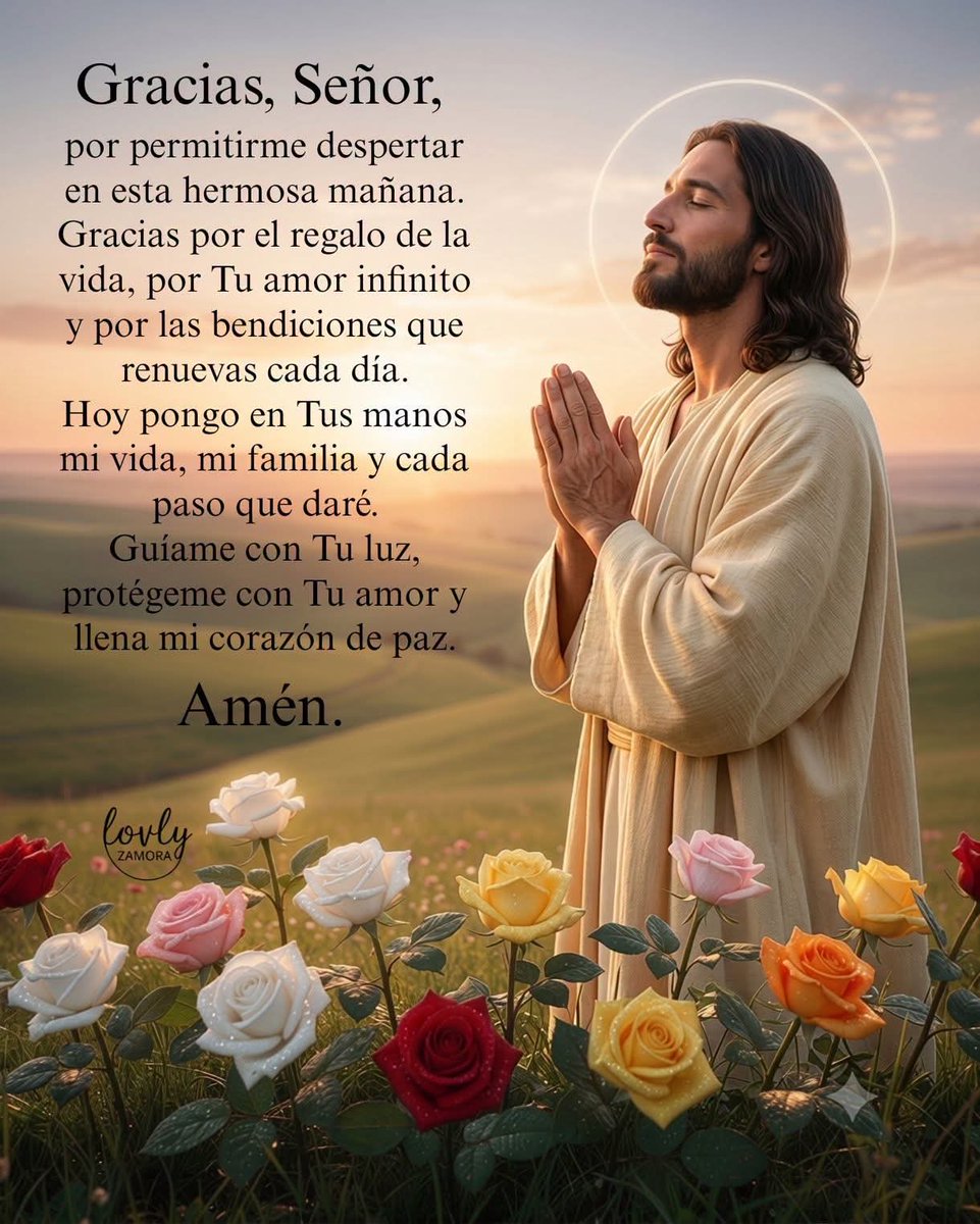 jalisco52's tweet photo. Padre Celestial Gracias por este nuevo amanecer.
Gracias por la vida, por Tu amor y por cada bendición.
Hoy pongo en Tus manos mi camino, mi familia y mis sueños.
Guíame, protégeme y llena mi corazón de paz. https://t.co/1ZBDzjphw2