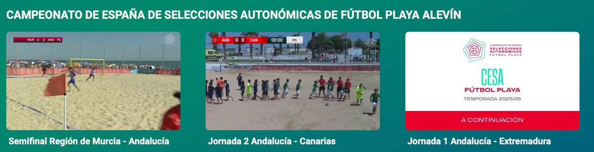 RFAF_tv's tweet photo. 🏆🏖️ 𝐂𝐚𝐦𝐩𝐞𝐨𝐧𝐚𝐭𝐨 𝐝𝐞 𝐄𝐬𝐩𝐚𝐧̃𝐚 𝐝𝐞 𝐒𝐞𝐥𝐞𝐜𝐜𝐢𝐨𝐧𝐞𝐬 𝐀𝐮𝐭𝐨𝐧𝐨́𝐦𝐢𝐜𝐚𝐬 𝐝𝐞 𝐅𝐮́𝐭𝐛𝐨𝐥 𝐏𝐥𝐚𝐲𝐚

🙌 𝐶𝘢𝑚𝘪𝑛𝘰 𝘢 𝘭𝑜𝘴 𝘵𝑖́𝘵𝑢𝘭𝑜𝘴

🥇#AndaluzaInfantilFP l #AndaluzaCadeteFP
🥉#AndaluzaAlevínFP

📺En Novedades #RFAFtv

💟 #FútbolPlayaRFAF https://t.co/EBRVzDgM77