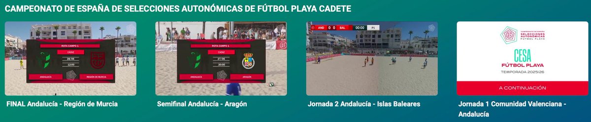 RFAF_tv's tweet photo. 🏆🏖️ 𝐂𝐚𝐦𝐩𝐞𝐨𝐧𝐚𝐭𝐨 𝐝𝐞 𝐄𝐬𝐩𝐚𝐧̃𝐚 𝐝𝐞 𝐒𝐞𝐥𝐞𝐜𝐜𝐢𝐨𝐧𝐞𝐬 𝐀𝐮𝐭𝐨𝐧𝐨́𝐦𝐢𝐜𝐚𝐬 𝐝𝐞 𝐅𝐮́𝐭𝐛𝐨𝐥 𝐏𝐥𝐚𝐲𝐚

🙌 𝐶𝘢𝑚𝘪𝑛𝘰 𝘢 𝘭𝑜𝘴 𝘵𝑖́𝘵𝑢𝘭𝑜𝘴

🥇#AndaluzaInfantilFP l #AndaluzaCadeteFP
🥉#AndaluzaAlevínFP

📺En Novedades #RFAFtv

💟 #FútbolPlayaRFAF https://t.co/EBRVzDgM77
