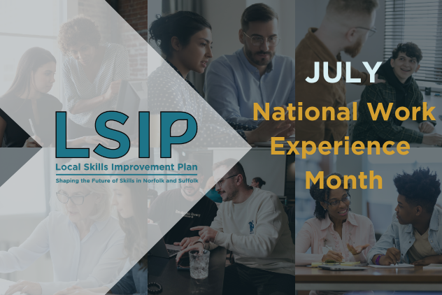 norfolkchamber's tweet photo. The Norfolk &amp; Suffolk Local Skills Improvement Plan (LSIP) is proud to support #WEXMonth this July.

LSIP works with employers and education providers to help develop the skilled workforce &amp; high-quality work experience is a key part of that journey...

https://t.co/8UBGY3VzPO https://t.co/USLiGiEHMA
