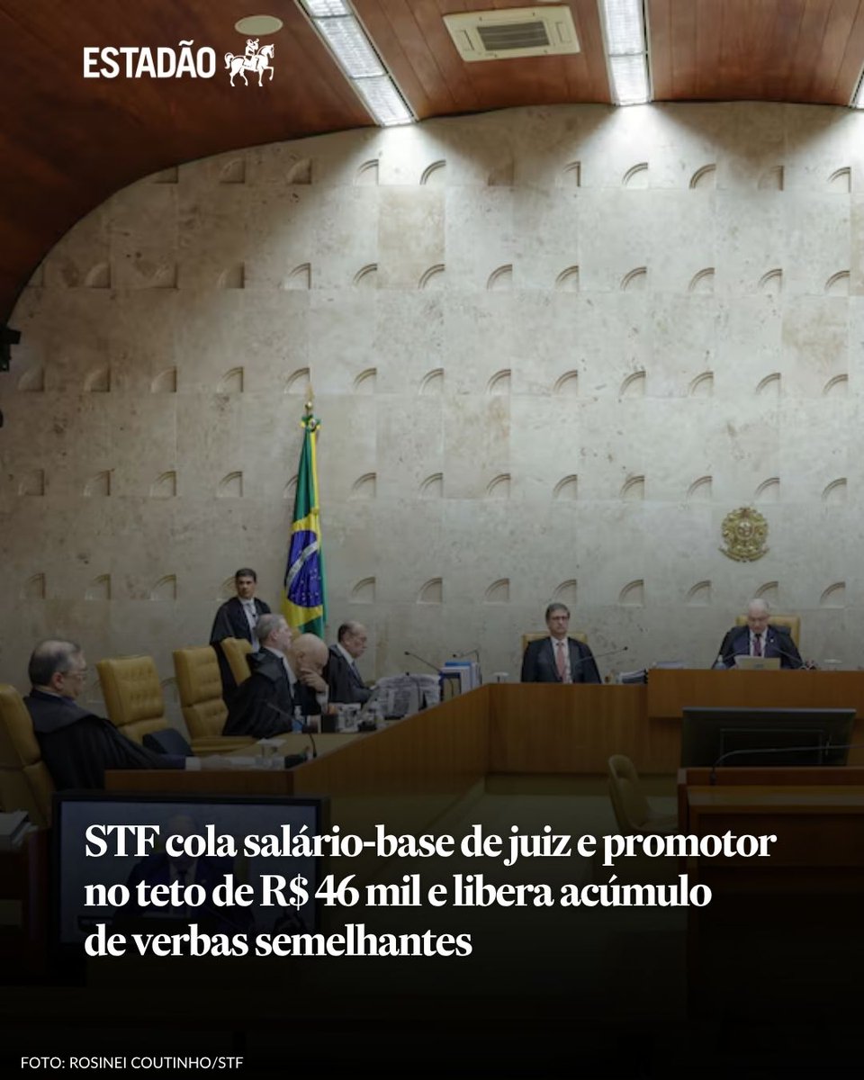 Estadao's tweet photo. PAÍS DOS PRIVILÉGIOS | https://t.co/2tBVpZMMcn

Especialistas avaliam que tese aprovada pelo tribunal transforma o teto do funcionalismo público em piso, além de permitir que benefícios com as mesmas características sejam acumulados https://t.co/M5arOkT5bc