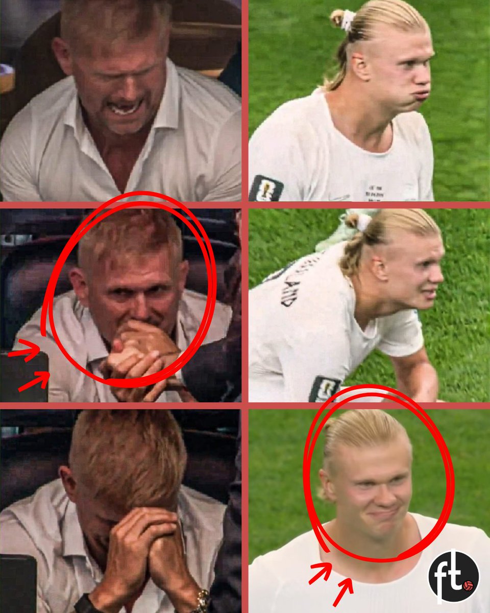 Footballtweet's tweet photo. 🥹🇳🇴 One of the most emotional moments from yesterday's World Cup.

When Erling Haaland scored the goal that sent Norway into the Round of 16 for the first time in 28 years, all eyes quickly turned to his father, Alf-Inge Haaland.

Overcome with emotion, the former Norway international was left in tears as he watched his son make history on football's biggest stage.

Then came the moment that made it even more special. Erling looked up towards the stands, spotted his emotional father, and was clearly fighting back the tears himself.

In that instant, it hit him what he had just achieved for his country. ❤️