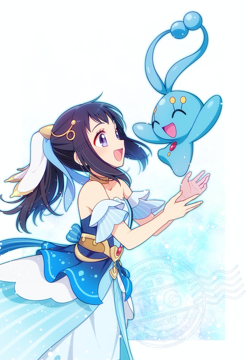 「夏ショウちゃん&マナフィ実装ありがとう」|ひより@🍊🏫在学中のイラスト