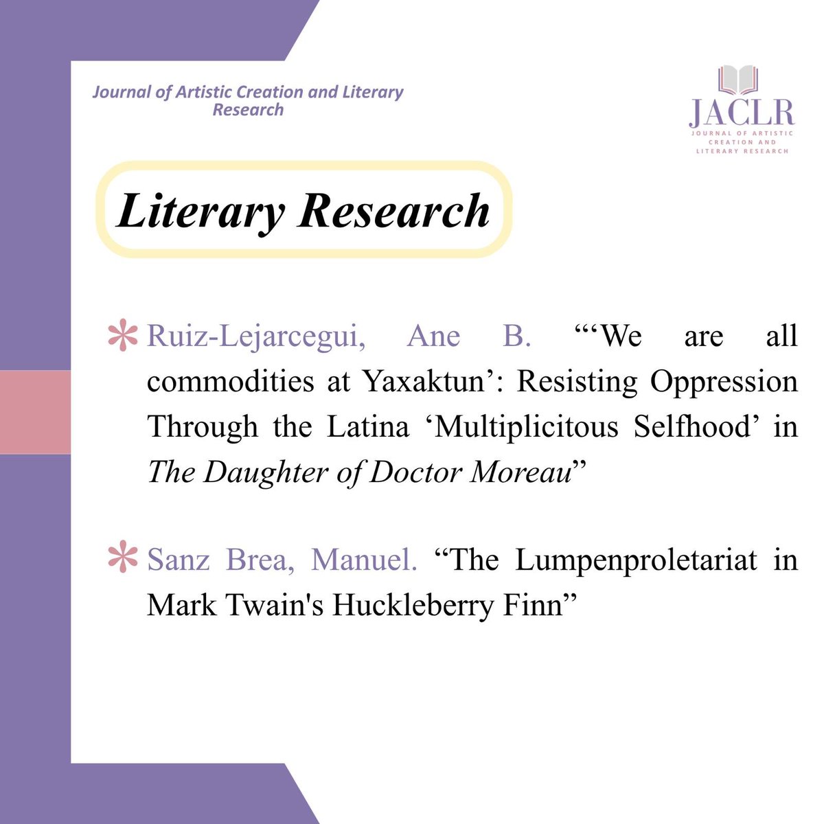 jaclrinfo's tweet photo. 🚨 IT’S OFFICIALLY HERE! 🚨

🌟 The wait is over! JACLR Vol. 14 No. 1 (2026) has officially launched on the REUNIDO platform.

We are incredibly proud to present this brand-new issue, offering fresh perspectives you won’t want to miss. https://t.co/wRcd8UEUzR