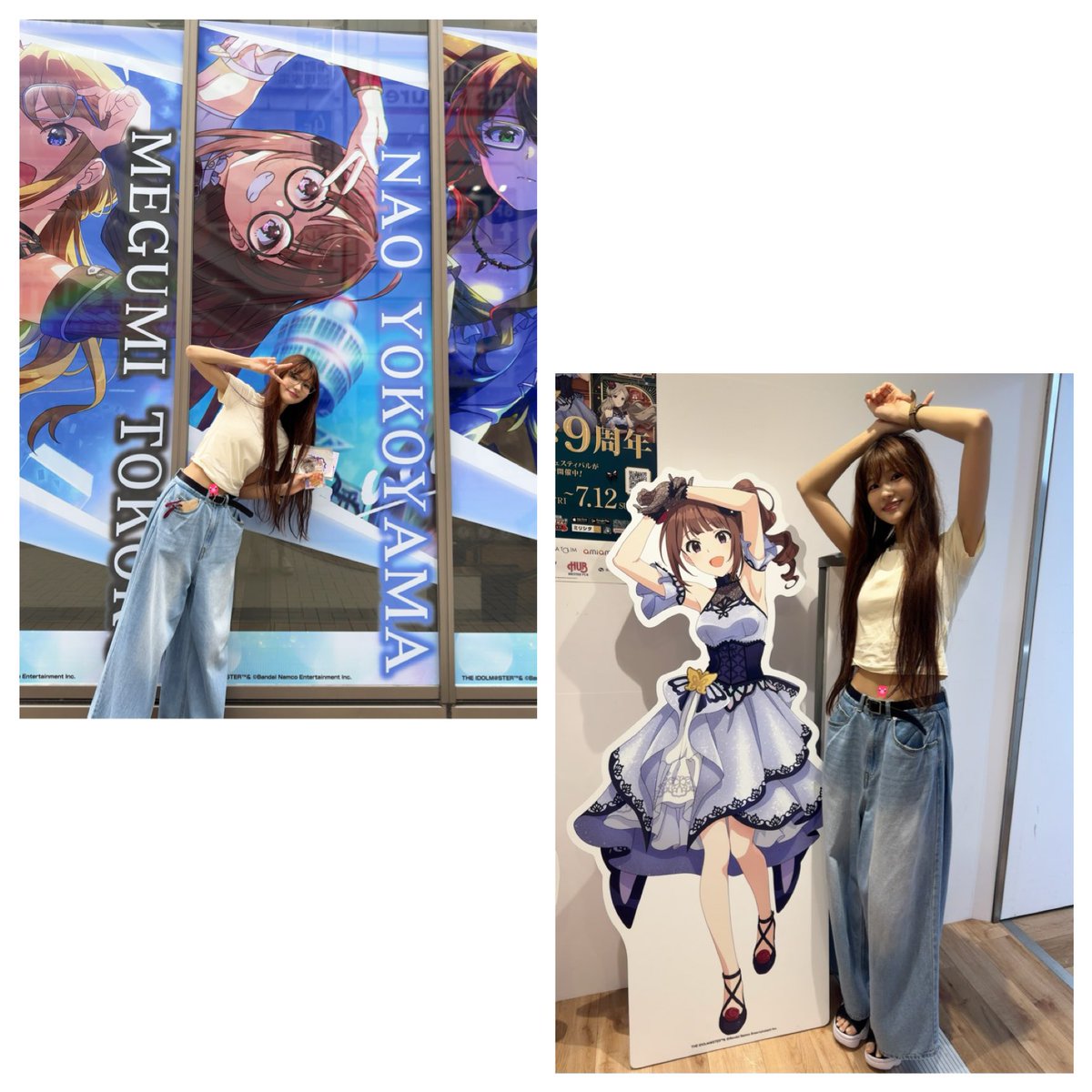 watanabeyui_Ton's tweet photo. 今年も行ってきました❣
秋葉原がミリシタで最上級に盛り上がってました！！！
各店舗様ありがとうございます🦋✨
平日なのに一生懸命お仕事中のプロデューサーさんや、一生懸命推し事中のファンの皆さまがたくさんいらっしゃって嬉しい気持ちになりましたきゅん🥹♡

#祝ミリシタ９周年
#ミリオン秋葉原っぱフェスティバル
#横山奈緒 役