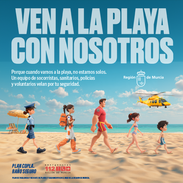 112rmurcia's tweet photo. Hoy miércoles, 1 de julio, comienza la época de peligro alto del Plan de Vigilancia y Rescate en Playas y Salvamento en el Mar (#PlanCopla).
🏖️ Los puestos de vigilancia de playas han abierto hoy izando todos la bandera verde🟢de baño sin peligro, excepto:
🔴 En #Cartagena, en la playa del Mar de Cristal hay bandera roja que prohíbe el baño.
🟡 En #LaUnión, en la playa del Lastre hay bandera amarilla que pide precaución.
Puedes ver banderas de las playas y estado de la mar a tiempo real (en horario de apertura de los puestos de vigilancia) 👇
https://t.co/rQeQjeKiYQ