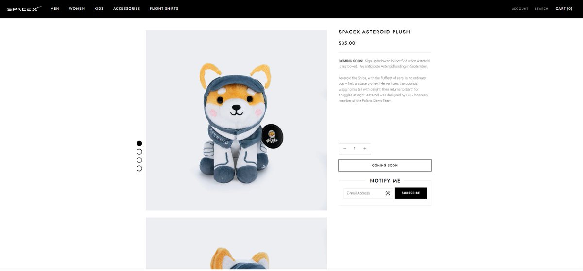 vadovde's tweet photo. I dont touch memecoins in this market, most of them are just farm and dump and the risk reward is not worth it

But $ASTEROID is different and I want to talk about it

SpaceX just had the biggest IPO in history, literally everyone in the world knows who they are now and $ASTEROID is their official confirmed mascot, not some random coin someone made in 5 minutes

Elon already engaged with it. You know what happened with Doge and Shiba when Elon started paying attention, both went to billions

And here is the part that got me. SpaceX has an official Asteroid plush toy on their own shop. The URL literally says spacex-asteroid-mascot. It says coming soon and restocking in September

When that plush drops and people start seeing Asteroid everywhere on SpaceX merch, thats when the real movement starts and most people will still be asking what is this

I am slowly accumulating now, no rush, I think we still have time. But when this picks up the move will be very fast and most people will be late

I see this going above 500m market cap easy, thats 10x plus from here with size

Only memecoin I am comfortable holding right now besides my main conviction bag $GODL which I believe will revolutionize Solana but that is a conversation for another post